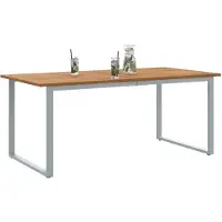 vidaXL Table de jardin Grise 180 x 90 x 75 cm Bois massif d'acacia
