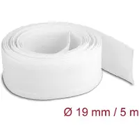 DeLOCK gaine tressée, velcro, 5 m, 19 mm, blanc. -