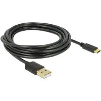 DeLOCK 85209 Kabel USB 2.0 A > C 3.0m schwarz