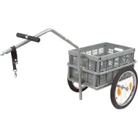 BURI Remorque de vélo Remorque de transport Remorque à bagages Chariot à main Boîte pliante
