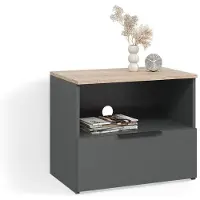 Livinity Meuble TV Piave Anthracite/Sonoma 60x50cm avec tiroir, Model 58748