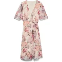 Vero Moda Robe olive / rose / rose clair / blanc
