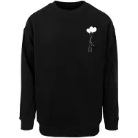 Merchcode Sweat-shirt 'Love In The Air' noir / blanc