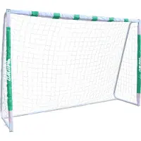 MUWO Grande cage de football en acier 3 x 2 m vert/blanc