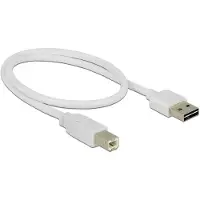 DeLOCK Câble EASY-USB 2.0 type A vers type B 0,5 m blanc, connectable des deux côtés