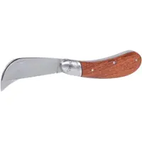 Ks Tools couteau pliant d'électricien, 1 lame faucille et une lame droite