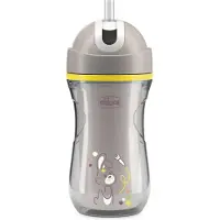 Chicco Sport Cup 14m+ tasse avec paille Grey 266 ml