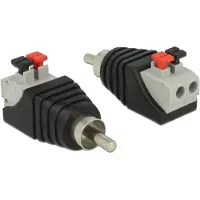 Goobay Adaptateur bloc de jonction RCA , mâle RCA, grille 5mm