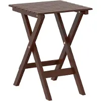 vidaXL Table d'appoint pliante Marron Bois massif Peuplier