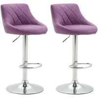 CLP lot de 2 tabourets de bar Lazio en similicuir