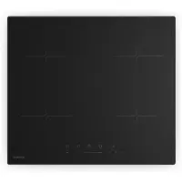 Klarstein Velaire Plaque Induction 60cm - 4 Zones, 7000W Boost, Curseur Tactile, Minuterie, Sécurité Enfants, Vitrocéramique, Plaque Cuisson Induction Encastrable, Design Minimaliste Noir