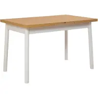 Syfax Table à manger extensible OLIVER, Rectangulaire 4 personnes, 123 x 72 x 29 cm, Blanc