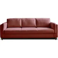 Best Mobilier Lisa Design Brooke - canapé 3 places - convertible - en velours , Rose