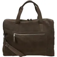 Marc O'Polo Cuir sac de voyage sac à épaule bandoulière Joris Weekender Dark Nickle brun