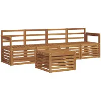 Syfax Ensembles de canapés 5 pcs Naturel Bois d'Acacia Massif