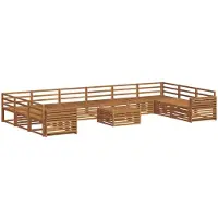 vidaXL Ensemble de canapés 11 pièces en bois massif d'acacia naturel