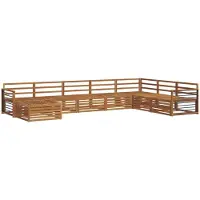 vidaXL Ensemble de canapés 8 pièces en bois massif d'acacia naturel