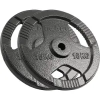 Rebel Ensemble de poids en fonte 2x15kg 30kg trou 31mm disque avec poignées