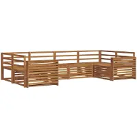 vidaXL Ensemble de canapés d'extérieur 6 pièces Naturel