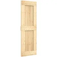 Syfax Porte coulissante NARVIK Naturel et noir 70 x 210 cm (152,5 cm)
