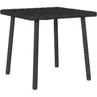 Syfax Table basse de jardin rectangulaire noir 40x40x37 cm rotin
