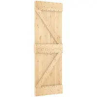 Syfax Porte coulissante NARVIK Naturel et noir 70 x 210 cm (152,5 cm)