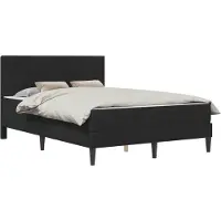 Syfax Cadre de lit avec matelas Noir 140 x 200 cm Velours