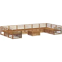 vidaXL Ensemble de canapés 11 pièces en bois massif d'acacia naturel