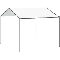 Syfax Pavillon 4 x 4 x 2,6 m Blanc Acier et Polyester 180 gsm