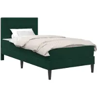 vidaXL Cadre de lit avec matelas vert foncé 90 x 200 cm velours