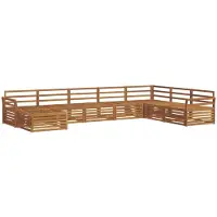 vidaXL Ensemble de canapés d'extérieur 8 pièces Naturel