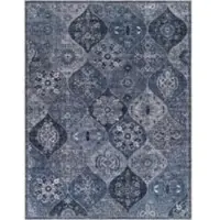 Tapis.fr Tapis lavable Sami bleu 160x220 cm