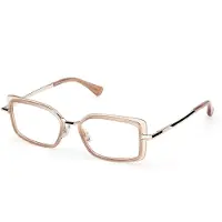 Max mara Lunettes de Vue MM5186 53/17/140 Shiny light brown Front acetate / metal WOMAN MM5186