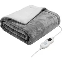 TTD Couverture chauffante électrique - 200 x 180 cm - 40-60 °C - Flanelle