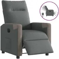 vidaXL Fauteuil relax électrique gris foncé Tissu