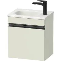 Duravit Sivida bâti-support pour lavabo, charnières à gauche, poignée profilée noir diamant mat, 400x295x440mm, pour Sivida, SV4649LBDHH0000