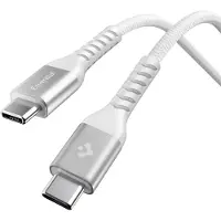 Spigen Essential USB C to USB C 100W Fabric Cable, blanc EB10010CCA (1 m, USB 2.0, 100 W)