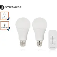 Smartwares SH4-99550 Set d'interrupteurs LED - 2x ampoules LED 7W + AB