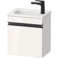 Duravit Sivida bâti-support pour lavabo, charnières à gauche, poignée profilée noir diamant mat, 400x295x440mm, pour Sivida, SV4649LBD220000