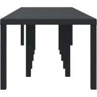 vidaXL Table de jardin anthracite 350 x 100 x 74 cm en polyrotin