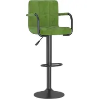 vidaXL Tabouret de bar vert clair velours