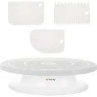 Ruhhy Assiette à gâteau rotative avec 3 spatules pour la décoration
