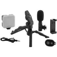 Huismerk Kit de vlogging avec lumière, microphone et télécommande Plodni InnovaGoods 6 pièces