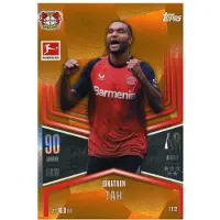 Topps FT12 Jonathan Tah - Flex Tech NUMÉRO 10/25 ORANGE - 2024/202