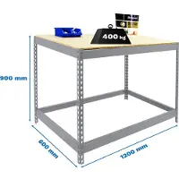 Simon Rack Établi SIMONWORK BASIC 1 silber 120,0 x 60,0 x 90,0 cm