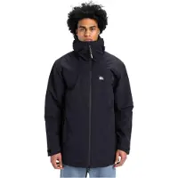 Quiksilver - Parka chaude et imperméable - Overcast 3K Parka Black pour Homme en Nylon - Taille M - Noir