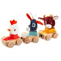 Lilliputiens Farm Chain Of Cars Doré Enfants