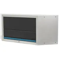 HBM Armoire murale Deluxe Corner avec ressorts à gaz pour équipement d'atelier noir bleu