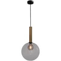 Masterlight Lampe suspendue Ø 30cm Bella 2 Laiton antique avec verre fumé