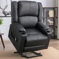COMHOMA Fauteuil de massage Fauteuil relax électrique XL, capacité 200 kg, confortable et doux, fauteuil ergonomique inclinable pour personnes âgées
